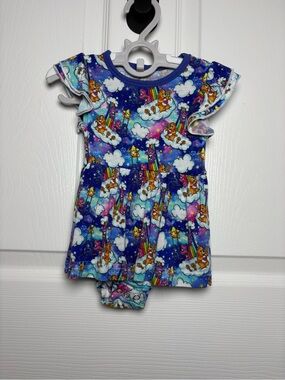 Bamboozle Care Bears Bamboo Twirl Bodysuit Dress 3-6M VGUC